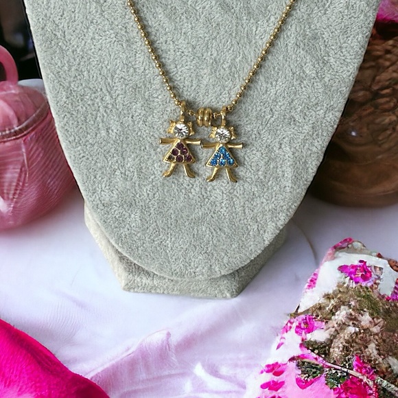 Vintage K.I.S. Gold Brats Charms Necklace - Picture 2 of 9